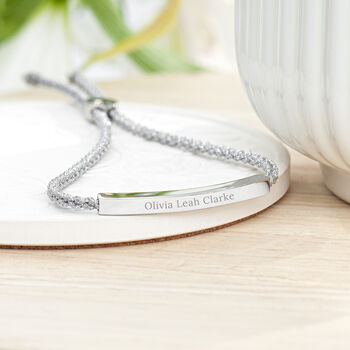 Personalised Silver Plated Identity Rope Bracelet, 6 of 6