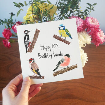 Personalised Garden Birds Birthday Card, 2 of 8