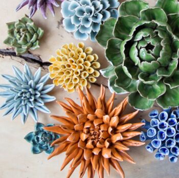 Ceramic Flower Decorate Your Table, Wall, Terrarium, 8 of 10