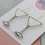Glitter Martini Glass Resin Earrings, thumbnail 4 of 8