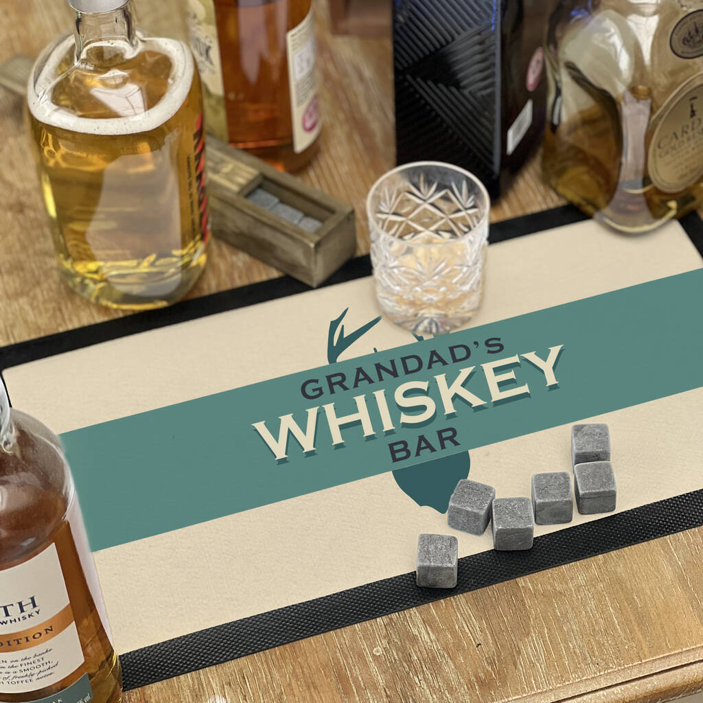 Stag Personalised Whiskey Bar Runner
