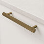 Solid Brass Antique Gold Hexagonal Door Bar Handles, thumbnail 5 of 6
