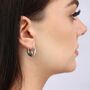 Sterling Silver Claddagh 17mm Hoop Creole Earrings, thumbnail 1 of 3