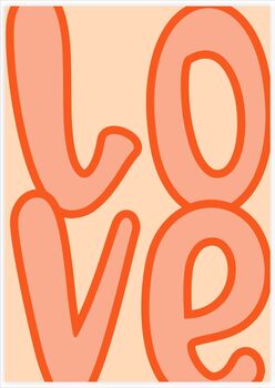 'Love' Typography Print Statement Wall Art, Unframed, 5 of 8