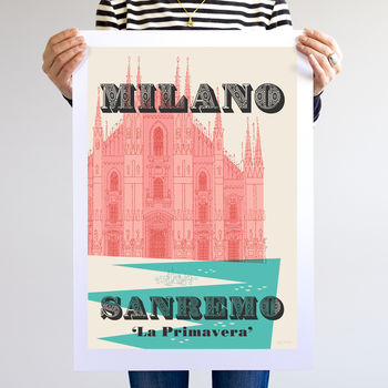 Cycling Monuments Poster 'Milan San Remo', 5 of 8