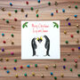 Personalised Penguin Couple Christmas Card, thumbnail 5 of 7