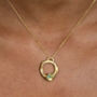 May Birthstone Emerald And Gold Vermeil Plated Necklace, thumbnail 2 of 9