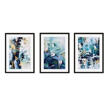 Textured Blue Abstract Print Set Of Three, 6 of 9