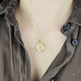 Aquarius Zodiac Star Sign Gold Plated Necklace, thumbnail 2 of 4