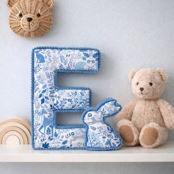 Personalised Woodland Letter And Rabbit Nursery Decor Set, 3 of 4