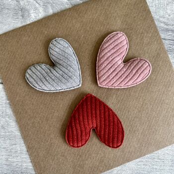Padded Heart Personalised Wedding/Anniversary Card, 2 of 2