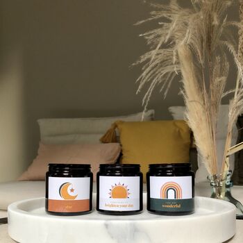 Personalised 'Brighten Your Day' Sun Candle, 2 of 2