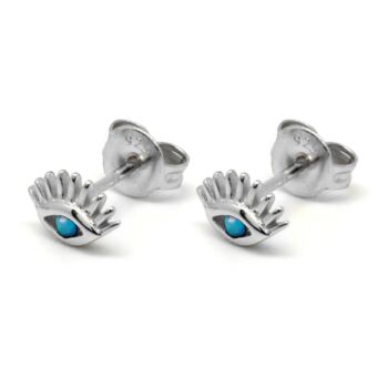 Evie Sterling Silver Studs, 6 of 9