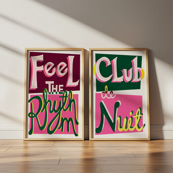 Feel The Rhythm Retro Music Art Print, 5 of 12