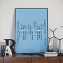 Man City Treble Winners Typography Print, thumbnail 1 of 4