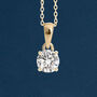 9ct Gold April Birthstone Cz Necklace, thumbnail 1 of 12