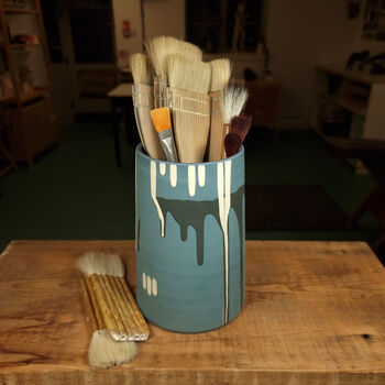 Teal Wide Stem Vase Water Wonders Series, 6 of 6