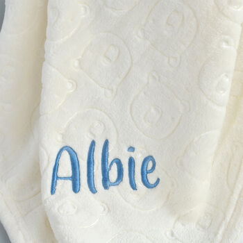 Personalised Teddy Bear Baby Blanket, 2 of 5