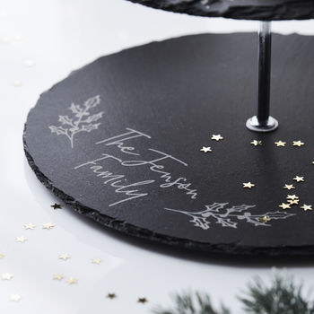 Personalised Christmas Treats Cake Stand, 4 of 4