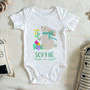 Personalised Bunny Design Kids Easter T Shirt With Name, thumbnail 5 of 6