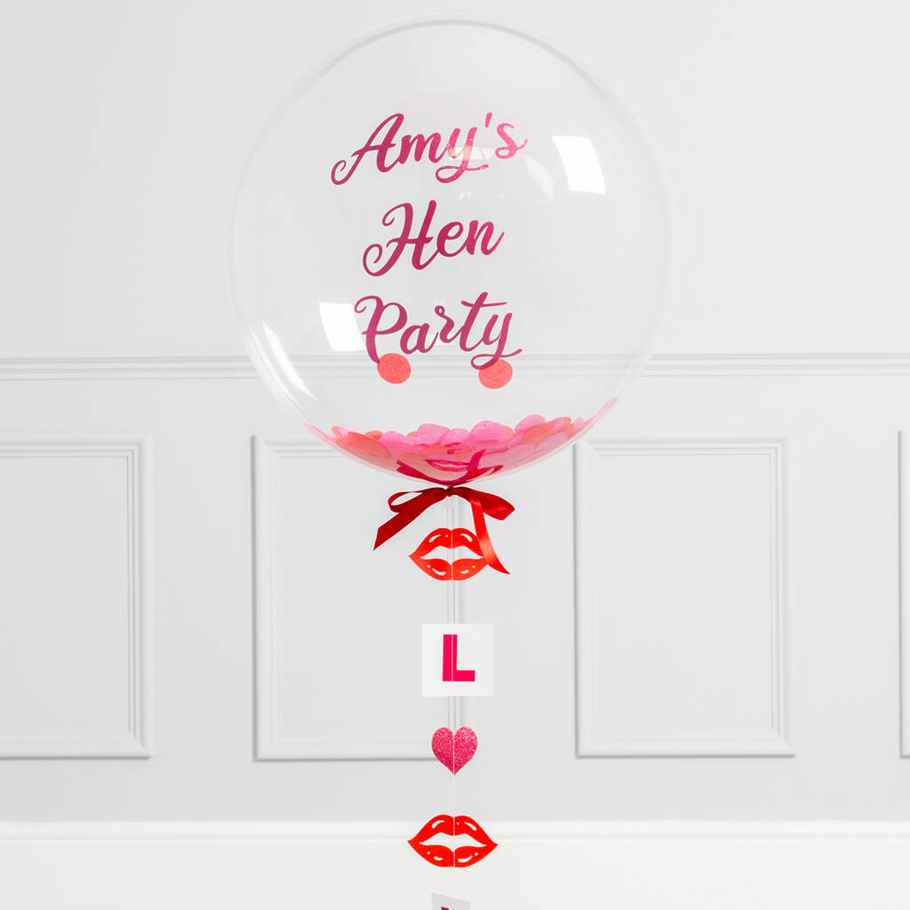 Personalised Loved Up Hen Party Balloon By Bubblegum Balloons