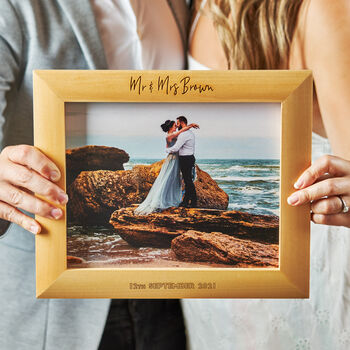 Personalised Couples Wooden Photo Frame By Sophia Victoria Joy ...