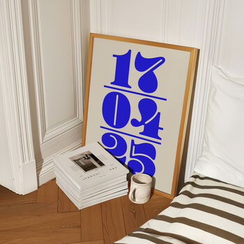 Custom Date Print | Personalised Poster | Gift | Wedding | Anniversary | Couples | Trendy | Gallery Wall, 9 of 10