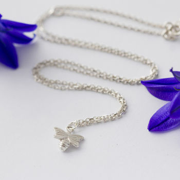 Sterling Silver Bee Necklace, 3 of 11