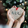 'Hug Across The Miles' Christmas Heart Decoration, thumbnail 1 of 4