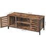 Industrial Tv Stand With Louvered Doors And Storage, thumbnail 9 of 9