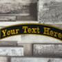 Large 29cm Top Arched Rocker One Line Personalised Text Embroidered Fabric Iron On Patch, thumbnail 4 of 6