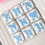 Thank You Biscuits Gift Box, Blue Floral, Nine Pieces, thumbnail 6 of 10