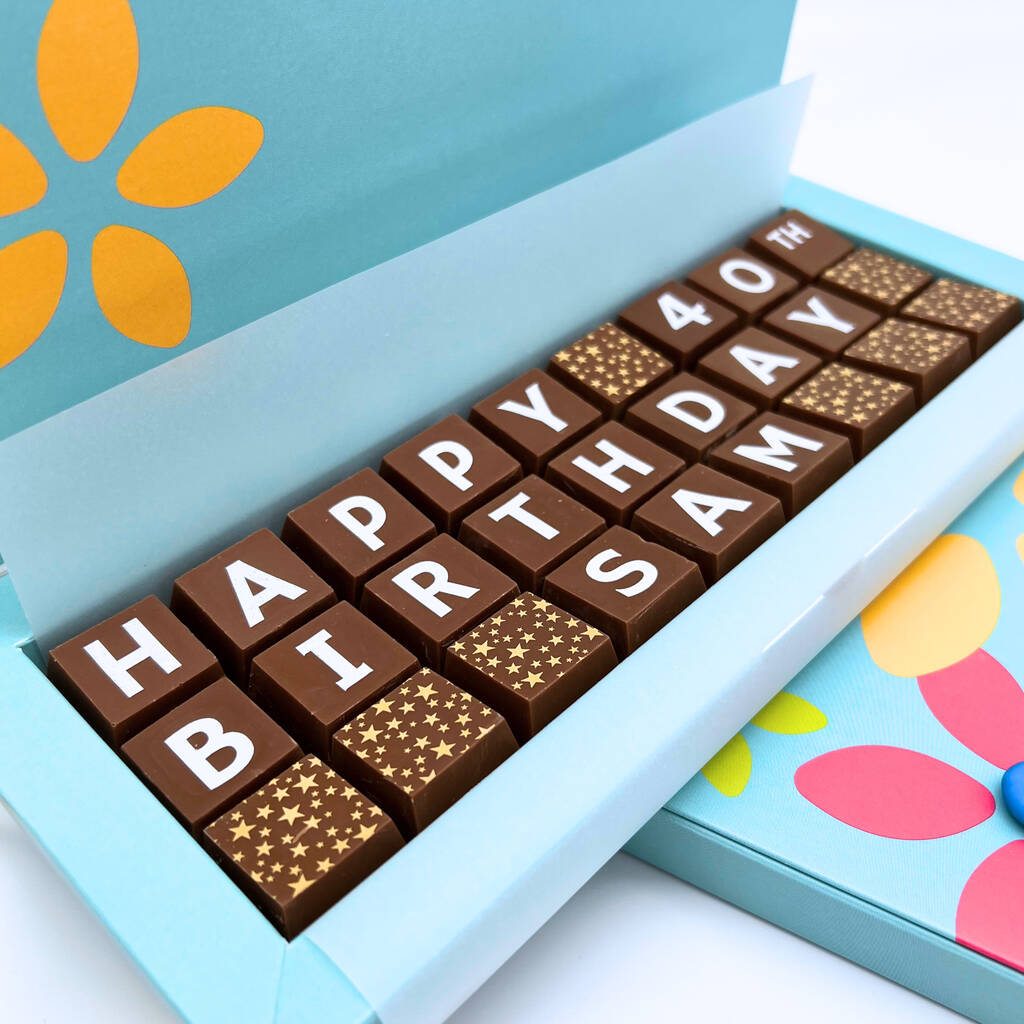 Personalised 40th Birthday Chocolate Box, 1 of 10