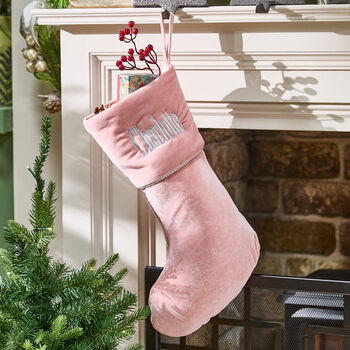 Personalised Luxury Plush Velvet Christmas Stocking, 7 of 9