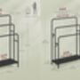 Freestanding Towel Rack With Three Bars And Hooks, thumbnail 6 of 7