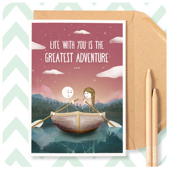 Greatest Adventure Anniversary Card For Husband Or Wife, 5 of 5