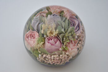 Six Inch Bridal Bouquet Keepsake Flower Paperweight, 3 of 3