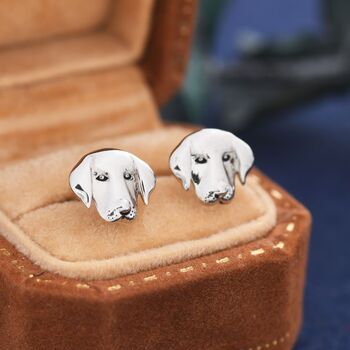Labrador Dog Stud Earrings In Sterling Silver, 5 of 12