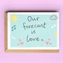 Weather Forecast Valentine Card, thumbnail 1 of 2