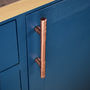 Copper Pull Handle With Ridging Detail, thumbnail 1 of 7