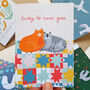 Lucky To Have You Cats Card, thumbnail 3 of 3