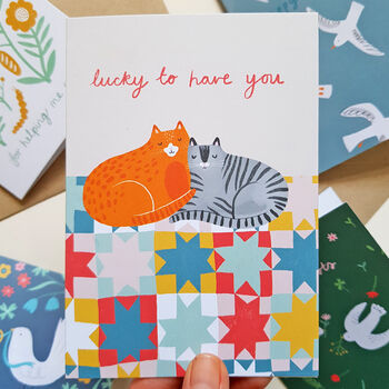 Lucky To Have You Cats Card, 3 of 3