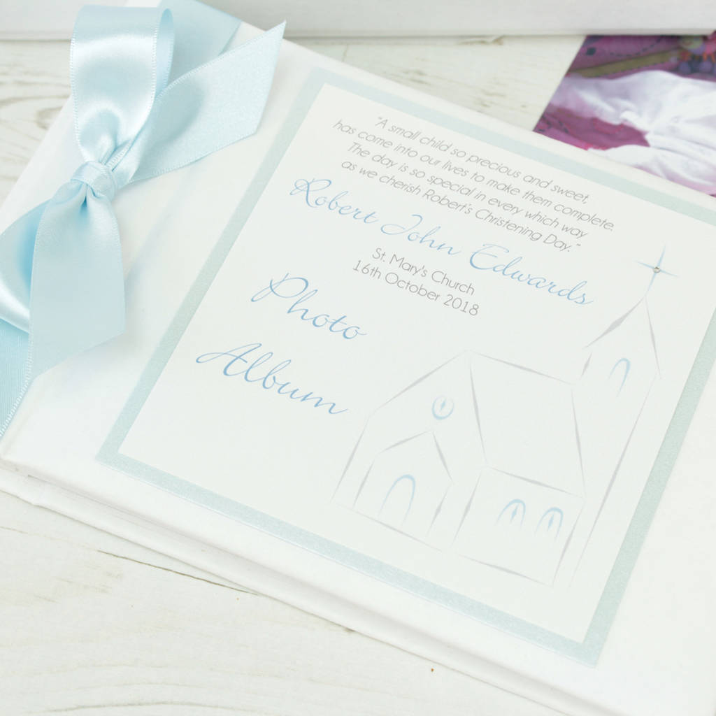 Personalised Christening Photo Album By Dreams To Reality Design Ltd