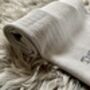 Embroidered Grey Deluxe Cellular Cotton Blanket, thumbnail 6 of 8