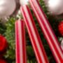 Red Glitter And White Pinstriped Candles, thumbnail 2 of 4