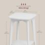 Square Side Table End Table With Shelf, thumbnail 2 of 6