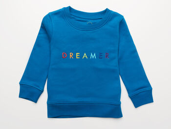 'Dreamer' Rainbow Embroidered Children's Sweatshirt, 12 of 12