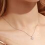 Sterling Silver Tiny Snowflake Pendant Necklace, thumbnail 5 of 11