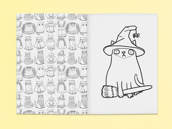 Halloween Colouring Book Spooky Cats, 3 of 9