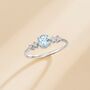 Sky Blue Topaz Five Stone Ring In Sterling Silver And Gold, thumbnail 3 of 12